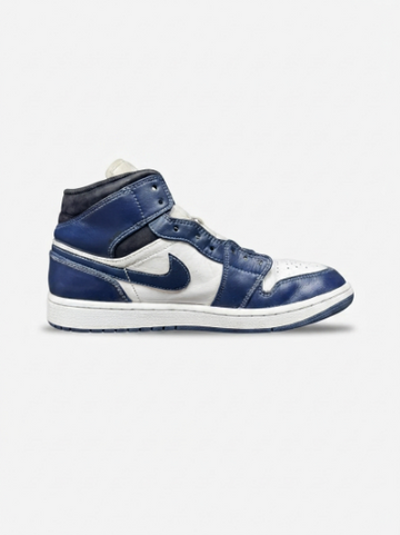 Air Jordan 1 Mids White Metallic Gold Obsidian